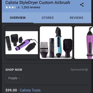 NEW Hair Dryer - Calista Style Dryer Light Pink